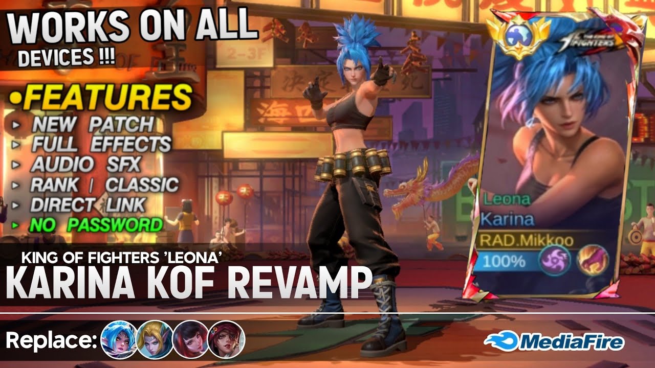 Script Skin Karina Kof Leona No Password - Full Effects & Audio