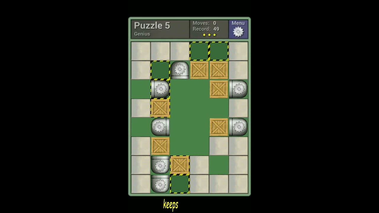 Pushing Machine (Genius) Level Puzzle 5 - Perfect Solution