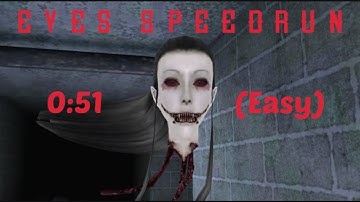 Eyes - the Horror Game Speedrun. (0:51) Easy Mode