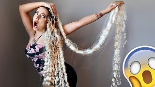 TAKING OUT MY 82 HAIR EXTENSIONS