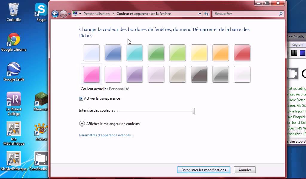 changer la couleur barre des taches et haut de pages internet - YouTube