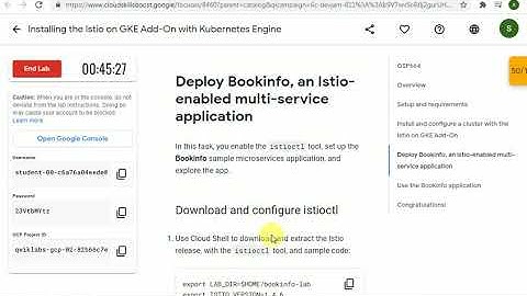 Qwiklabs - Installing the Istio on GKE Add On with Kubernetes Engine [GSP664]