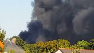 Incendie Prairie de Mauves à Nantes