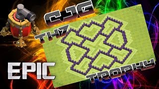 Clash Of Clans Epic Th7 Trophy Base Layout Wair Sweeper Defensive Replay Speed Build Edited