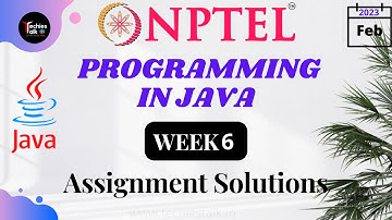 NPTEL Programming In Java WEEK 6 Quiz Assignment Solutions💡 | Swayam Jan 2023 | IIT Kharagpur