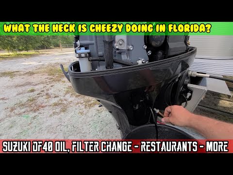 (S3 E4) Suzuki 40 outboard engine flush, oil change. Adjust trailer and a few restaurant reviews