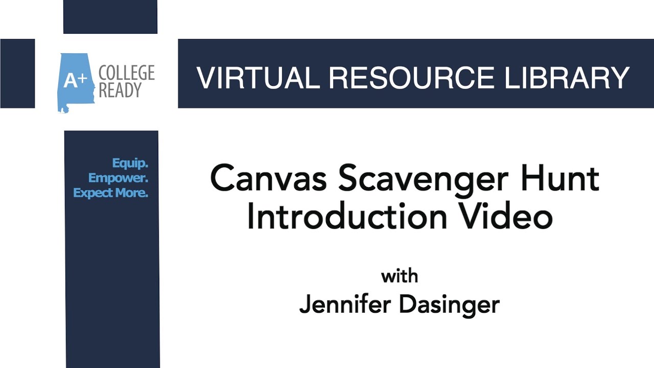 Canvas Scavenger Hunt Introduction Video - YouTube