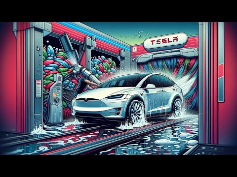 Tesla Model X Automatic Car Wash