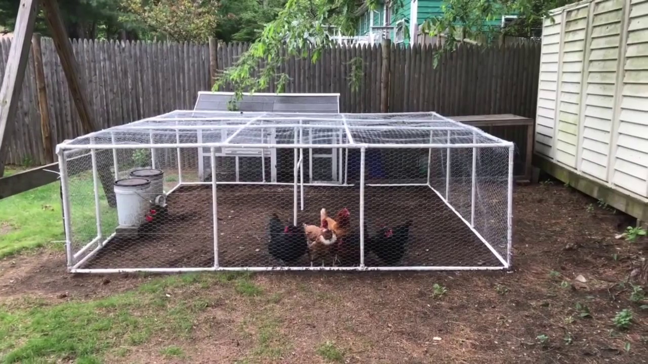 How To Make a 10 X 10 PVC Chicken Run - YouTube