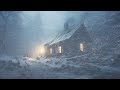 Heavy Winter Storm in the Mountains - Frosty Wind Ambience &amp; Loud Blowing Snow