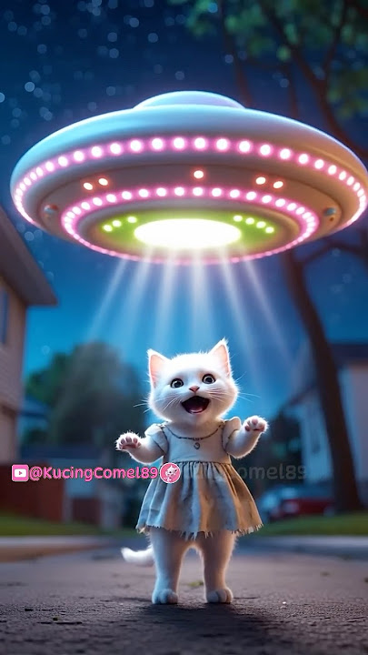 Kucing Comel Ketemu Alien #kucinglucu #kucingai