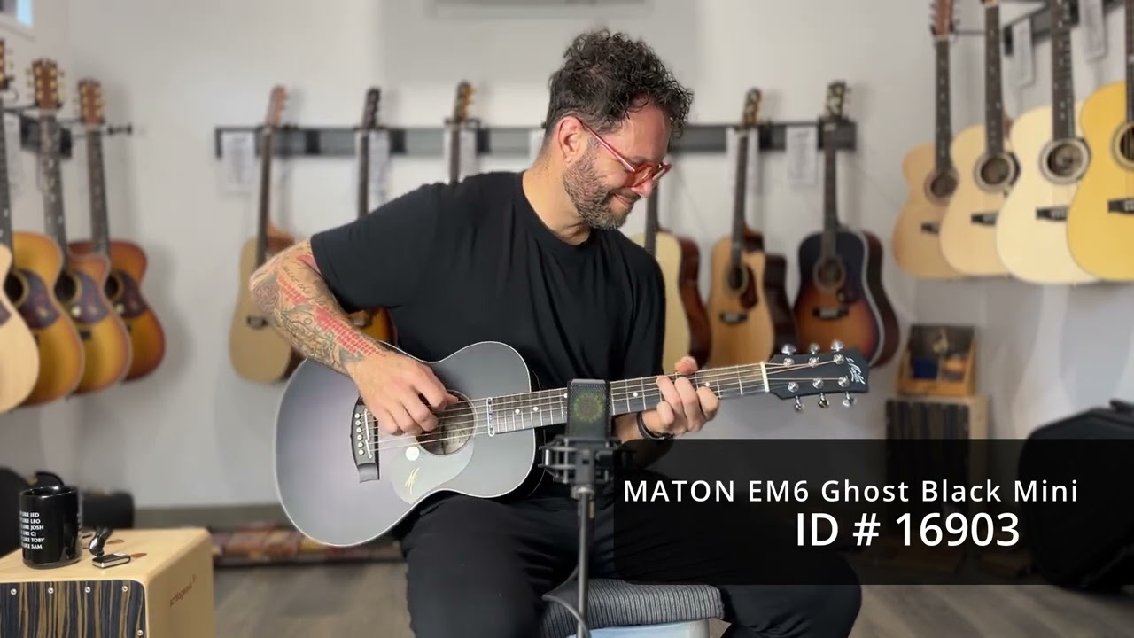 Maton Guitars EM6 Ghost Black Mini #16903 - YouTube