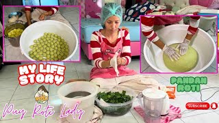 Preparing Pandan Roti Dough From Scratch - Thai Street Food