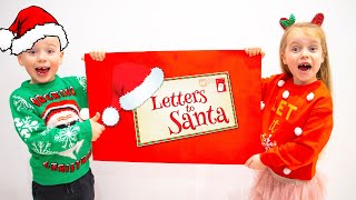 Gaby And Alex Writing Letters To Santa For Christmas