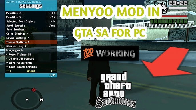 RZL-Trainer v3.1.2 - new cheat menu like GTA 5 for GTA San Andreas