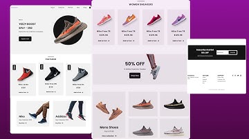 Responsive E-Commerce Sneakers Website Using HTML, CSS and JavaScript