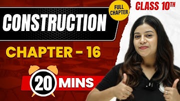 CONSTRUCTION in 20 Mins | Complete Chapter Mind - Map | Class 10 ICSE MATHS