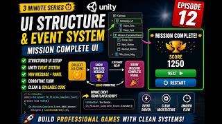 Unity UI Structure + Event System (Mission Complete UI) Game Part - 10 (Beginner Tutorial 2026)