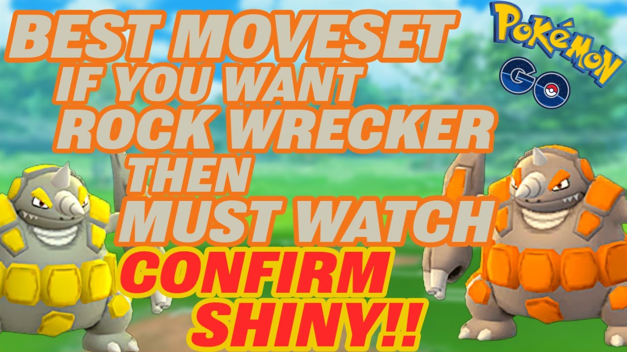 Rock Wrecker without Elite TM Rhyperior Best Moveset Shiny Rhyhorn