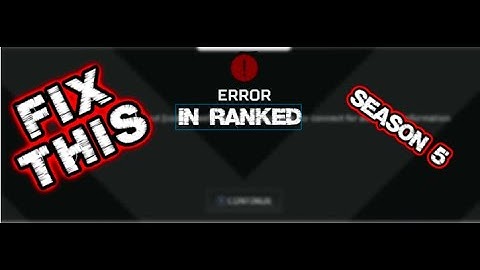 Apex Legends - Season 5 Ranked... EA, Fix This Error! code:wheel