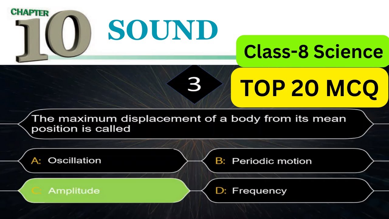 Top 20 MCQ Class 8 science Ch-10 Sound