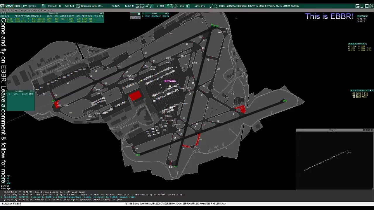 Euroscope Air Traffic Control! EBBR - YouTube