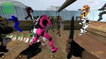 Counter Strike Source Zombie Escape mod online gameplay on icecap Escape map