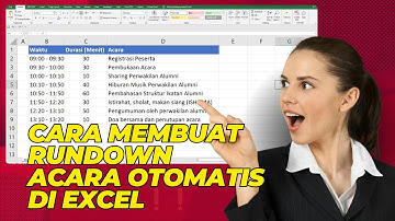 CARA MEMBUAT RUNDOWN ACARA OTOMATIS DI EXCEL❗