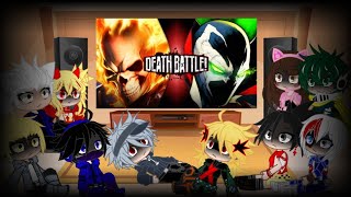 MHA+GAROU『GHOST RIDER vs SPAWN | DEATH BATTLE』REACT TO GACHA