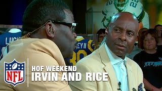 Michael Irvin and Jerry Rice Talk Trash | 2016 Pro Football Hall of Fame | NFL