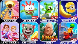 KOOPLY RUN, OM NOM RUN, GUMMY BEAR RUN, MINION RUSH, SUBWAY PRINCESS, TOM GOLD RUN, JUMANJI, ... screenshot 4