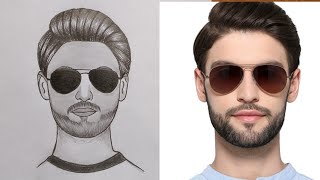 How to draw a Glasses Boy Face Easy || A Glasses Boy drawing || Pencil sketch | boy Face Drawing
