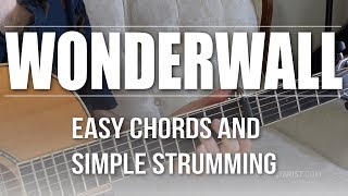 Easiest Way to Play "Wonderwall" Easy Guitar Lesson + Tutorial | Oasis chords