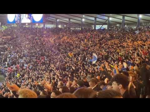 Scotland’s On Fire, Tartan Army - Scotland 2 v 0 Denmark, Hampden Park, Glasgow -Football,15/11/2021