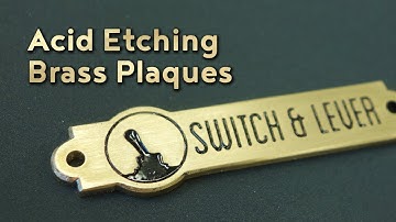 Acid Etching Brass Plaques