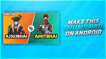 How To Make VS Thumbnail Like Total Gaming | P.T world