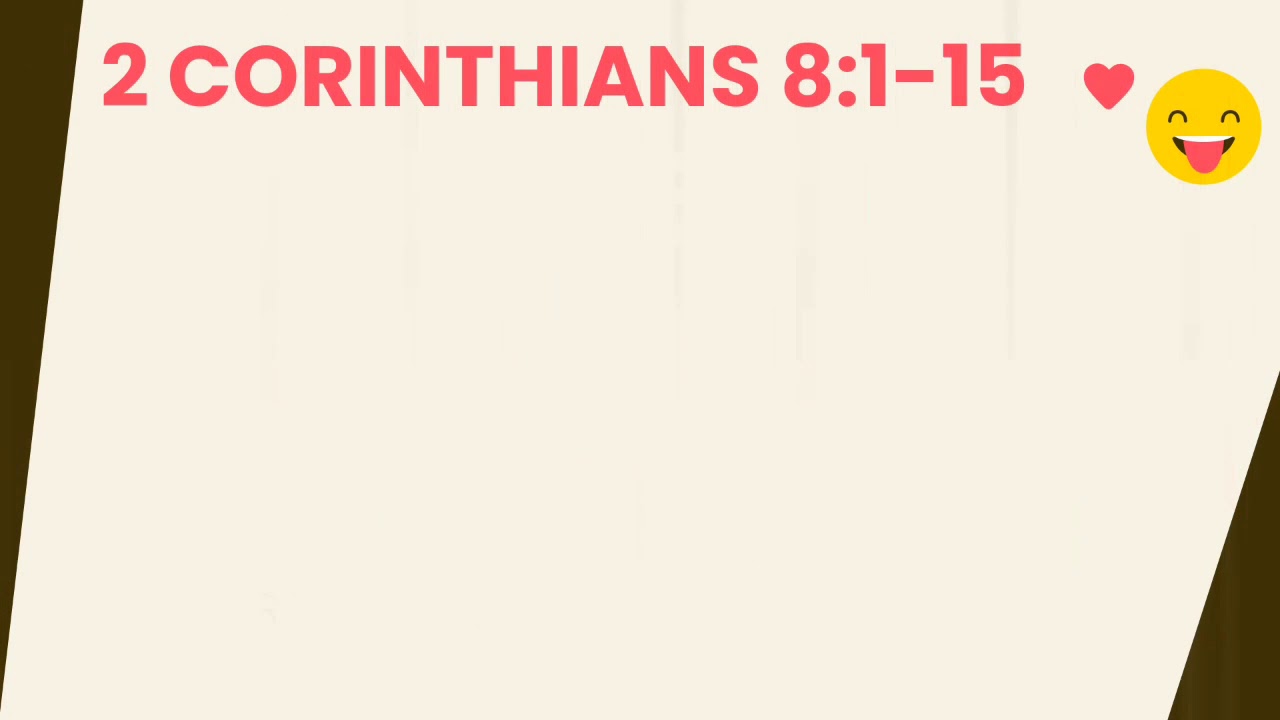 Read along Story 2 Cor 8 1 15 YouTube