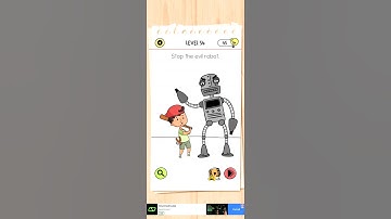 stop the evil robot. brain test level 54