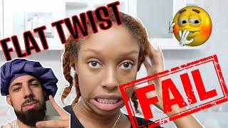 Boyfriend does Voice Over for Flat Twist Tutorial Step by Step for Beginners *HILARIOUS*