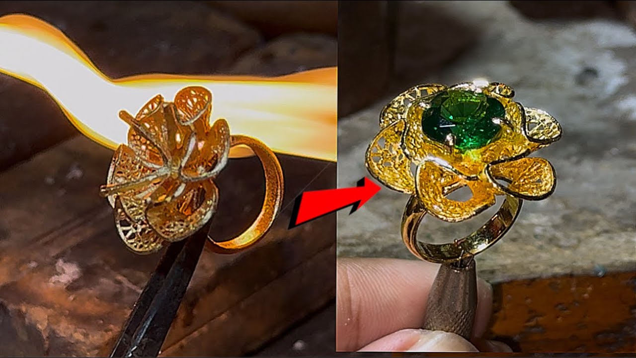 Handmade Jewelry Process – Wax Carving, Casting & Gemstone Setting