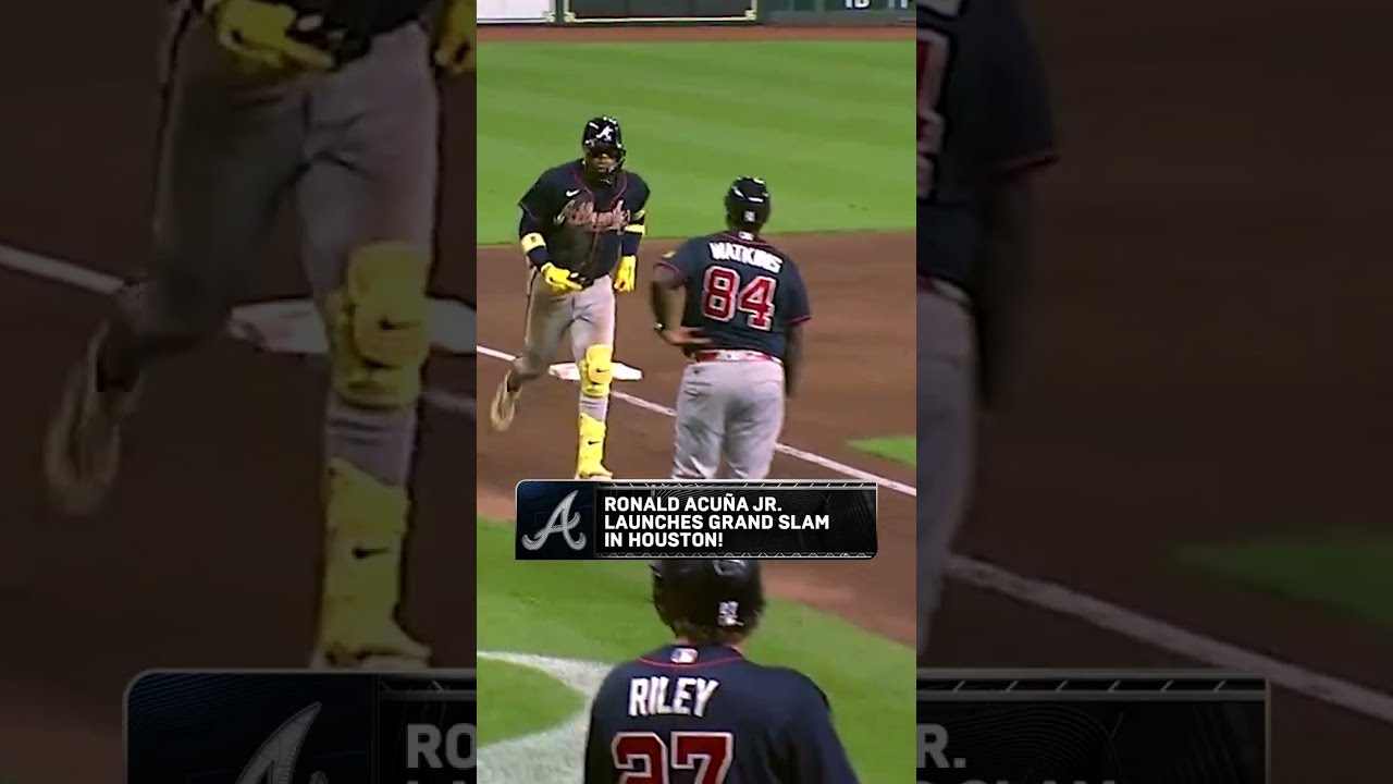 GOODBYE 👋 Ronald Acuña Jr. GRAND SLAM in Houston! #acuna #grandslam #mlb #homerun #braves