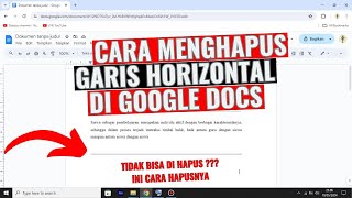 Cara Menghapus Garis Horizontal di Google Docs