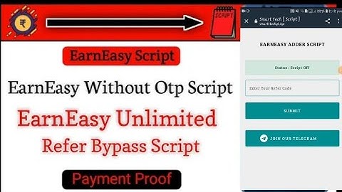 EarnEasy Without Otp Script !! EarnEasy Unlimited Refer Bypass Script !!