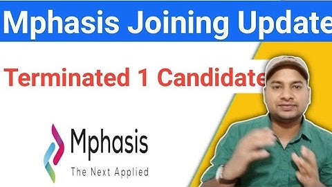 Mphasis joining update | Mphasis terminated his employee @Vikasteach