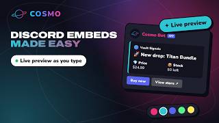 Discord Embed Builder With Live Preview (No JSON Needed) | Cosmo