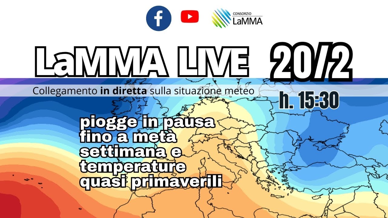 Piogge in pausa fino a metà settimana e temperature quasi primaverili