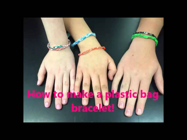 Make friendship bracelets out of plastic bags!  Today's activity idea:  make friendship bracelets out of plastic bags! You'll be surprised how nice  they turn out. I was inspired by the book “