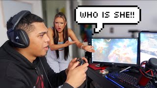 GAMING WITH GIRLS ONLINE TO SEE HOW MY GIRLFRIEND REACTS! *INTENSE*