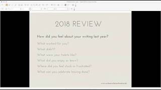 2019 Writer's Annual Planning Workshop
