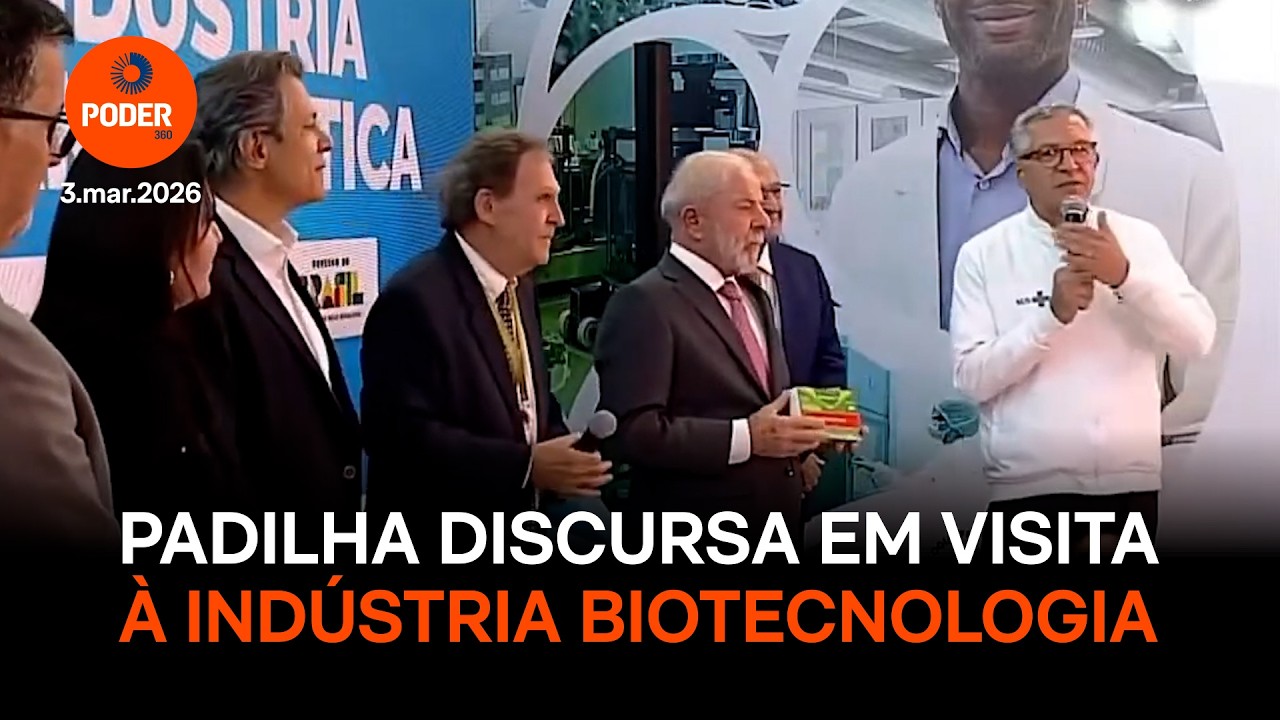 Alexandre Padilha discursa em visita à indústria farmacêuticade biotecnologia